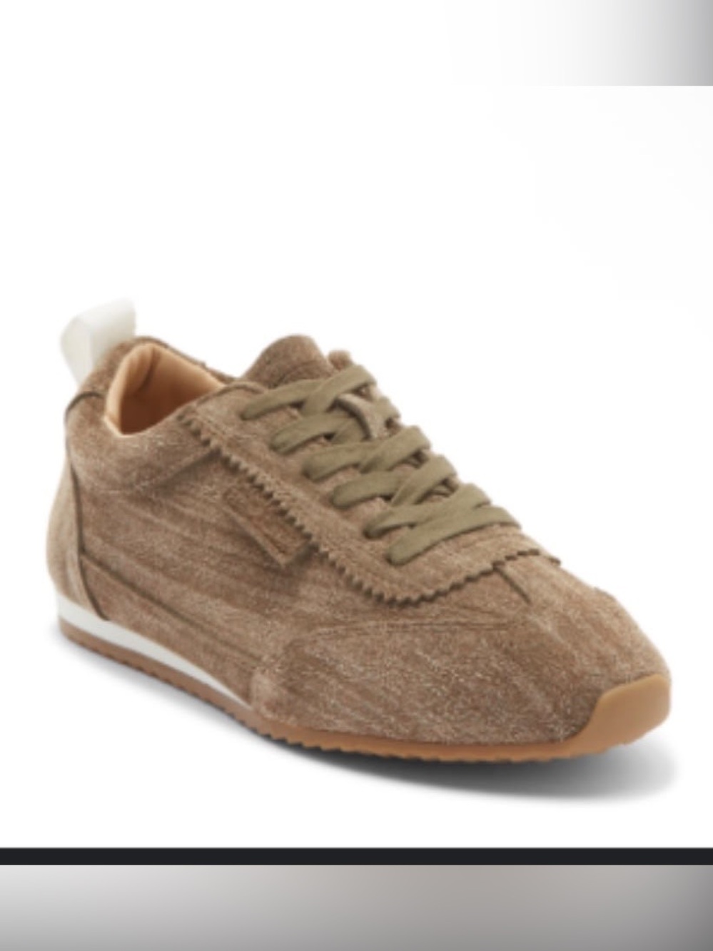 J Slides Women's Paige leather Sneaker in khaki